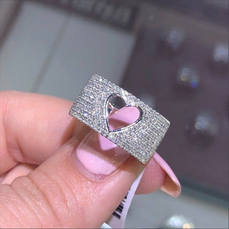 Fashion Heart Silver Ring
