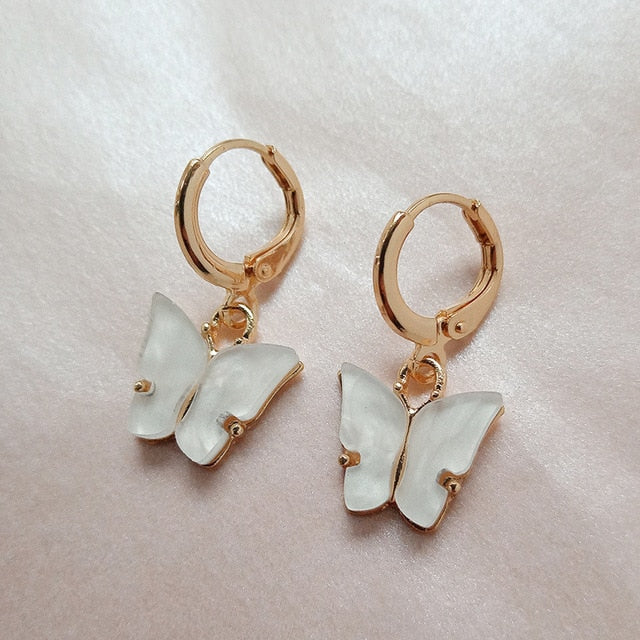 Fashion Butterfly Tassel Drop Earrings