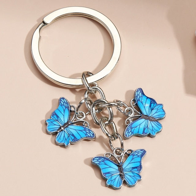 New Colorful Enamel Butterfly Keychain