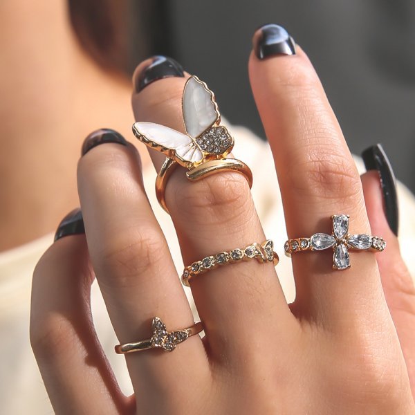 New Fashion Silver Butterfly Ring