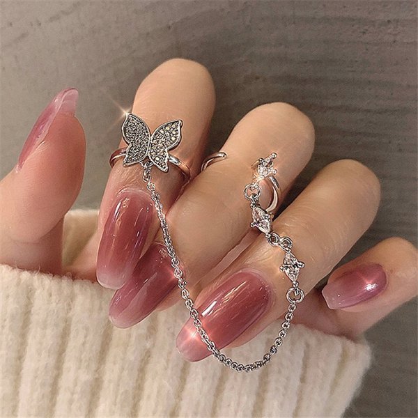 New Fashion Silver Butterfly Ring